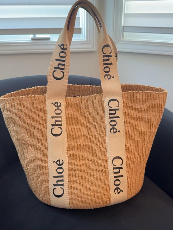 Chloe Handbags - Chloe woven raffia beach bag
